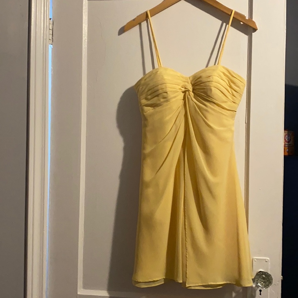 Bill Levkoff chiffon bridesmaid dress